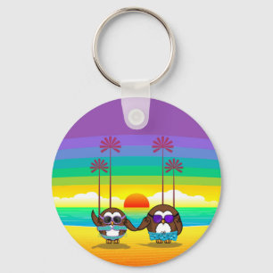 owls are back to vacations! keychain