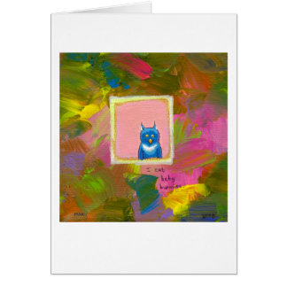 Owls are Carnivores - funny owl painting art