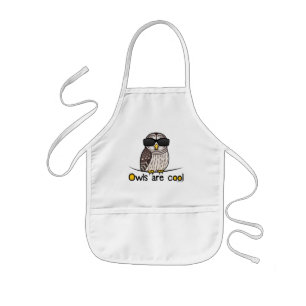 Owls are cool! kids apron