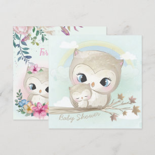 Owls Baby Shower Invitation