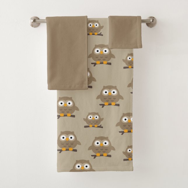 Owls Bath Towel Set (Insitu)