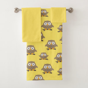 Owls Bath Towel Set