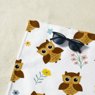 Owls beach towel