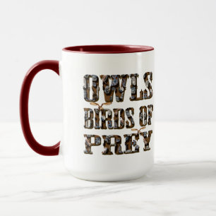 Owls Birds Of Prey Picture logo, Mug