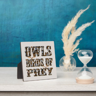 Owls Birds Of Prey, Plaque