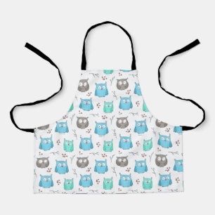 Owls & Branches Pattern Apron
