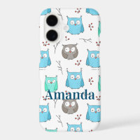 Owls & Branches Pattern Case-Mate iPhone Case