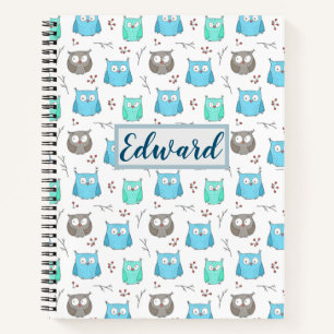 Owls & Branches Pattern Notebook
