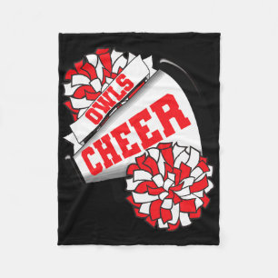 Owls Cheer Ck To School Cheerleading Spirit R  Fleece Blanket