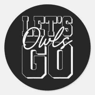 Owls Ck To School Spirit _1 Classic Round Sticker