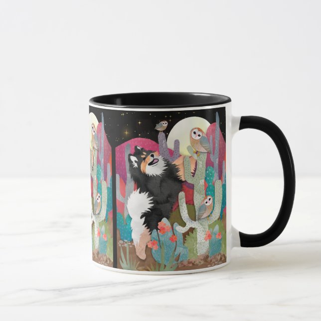 OWLS DE NUIT Lapphund finlandais 11 OZ MUG (Droite)