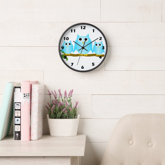 Owls Design Clock (Reading Room)
