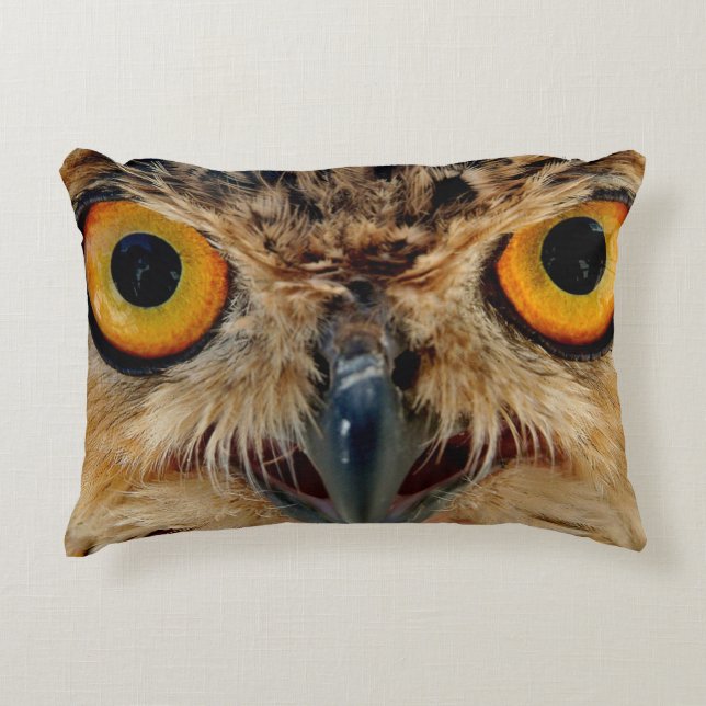 Owls Eyes Decorative Pillow (Front)
