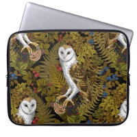 Owls, ferns, oak and berries 2
