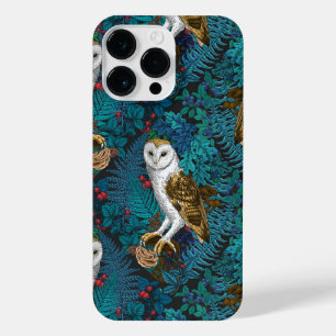 Owls, ferns, oak and berries 3 iPhone 14 pro max case