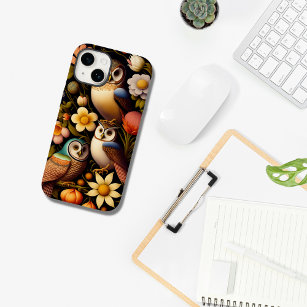 Owls & Flowers   Modern Haeckel Case-Mate iPhone 14 Case