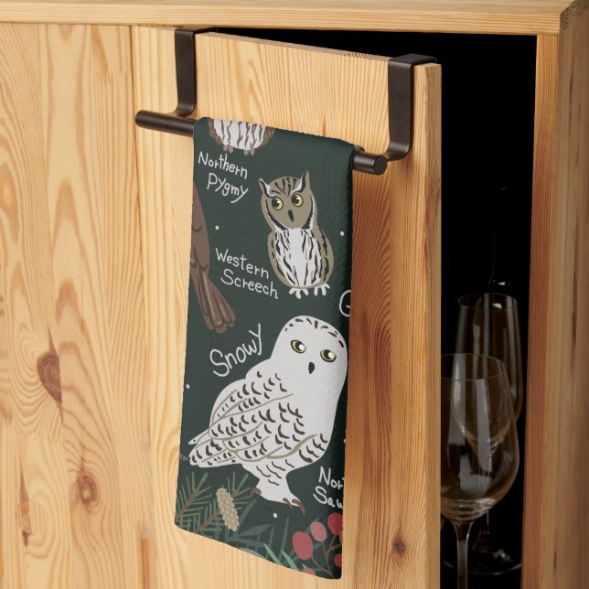Owls found in Alaska Kitchen Towel (Thirds Fold)