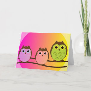Owls Greeting Card