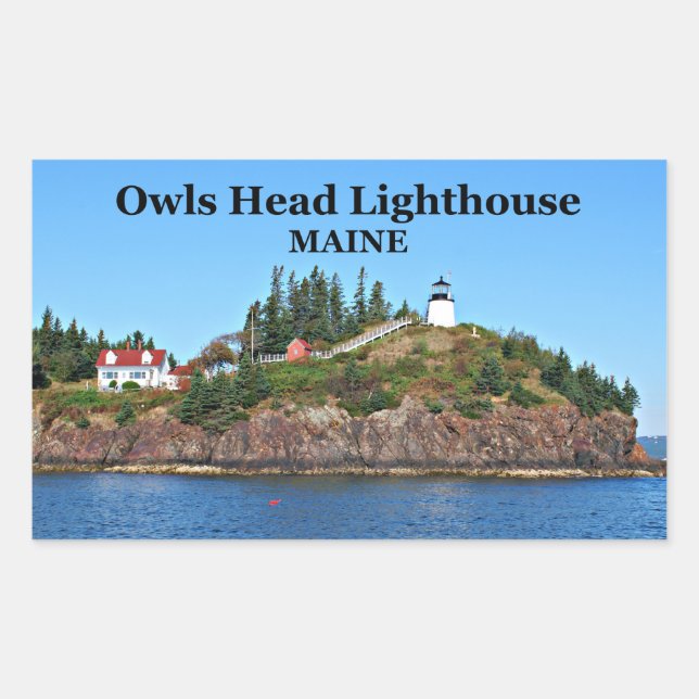 Owls Head Lighthouse, Maine Stickers (Front)