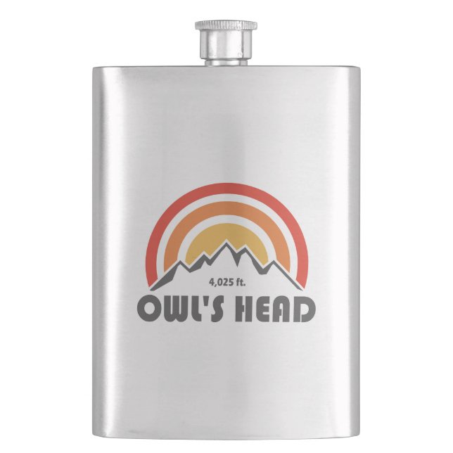 Owl's Head New Hampshire Hip Flask (Front)