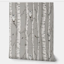 Owls In Birch Trees