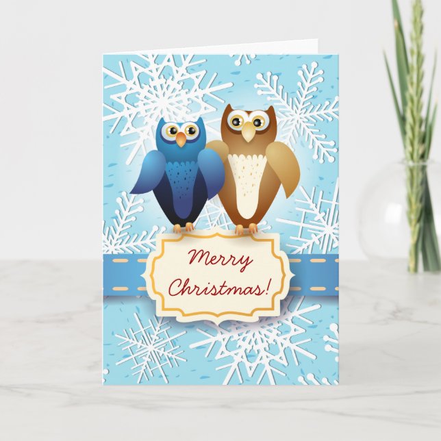 Owls in love, card (Front)