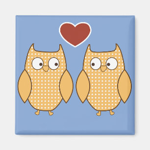 Owls in Love Magnet