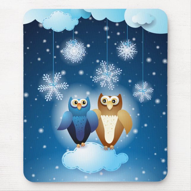 Owls in love, mousepad (Front)