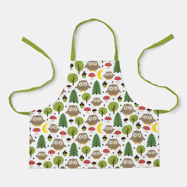 Owls In The Forest Apron (Front)