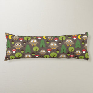 Owls In The Forest Body Pillow