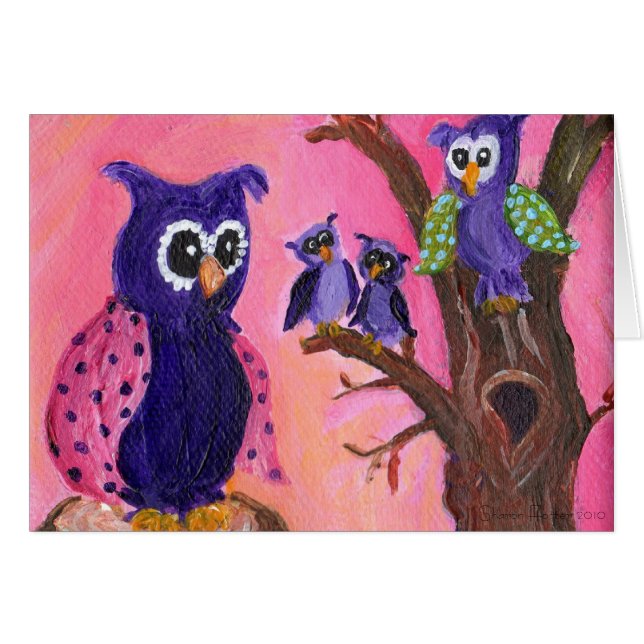 Owls in Trees (Front Horizontal)