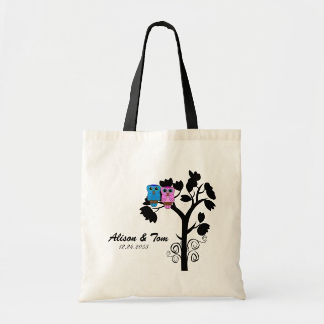 Owls - Love Bird Theme - Bridesmaid Bag (Front)