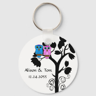 Owls - Love Bird Wedding Favours Keychain