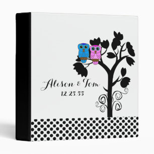 Owls - Love Birds - Wedding Scrapbook Folder Binder