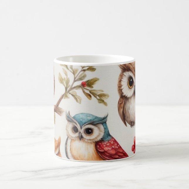 Owls on a Branch IV Coffee Mug (Center)