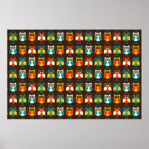 Owls Pattern 1 Print