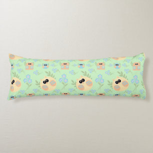 owls pattern body pillow
