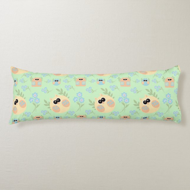 owls pattern body pillow (Front)