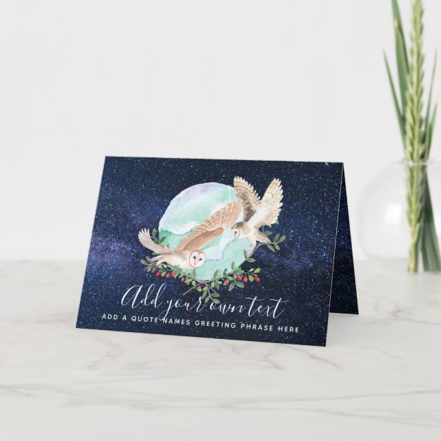 Owls Personalized Card (Front)