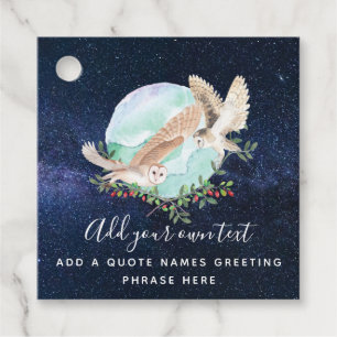 Owls Personalized Favour Tags