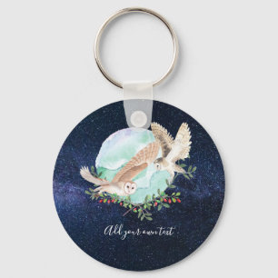 Owls Personalized Keychain