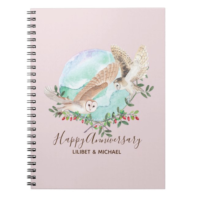 Owls Personalized Notebook (Front)