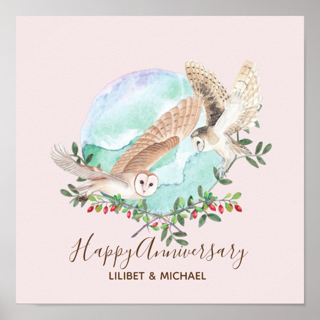 Owls Personalized Poster (Front)