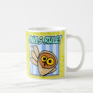 owls rule coffee mug
