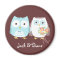 Owls Wedding Bride and Groom Cute Couple Custom