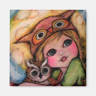 Owlsome Fun - Big Eyes And Moonbeams Magnet