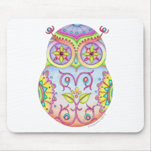 'Owlushka' Dreaming Mouse Pad