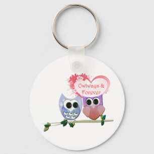 Owlways and Forever, Cute Owls Keychain