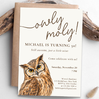 Owly Moly Birthday Celebration Invitation