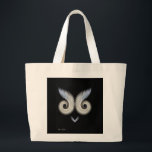Owly Whimsical Owl Face Tote<br><div class="desc">Fun and whimsical black and white owl's face tote bag.</div>